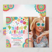 Fiesta 21st Birthday Invitation Nacho Average 21st