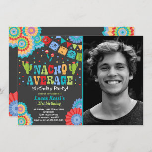 Fiesta 21st Birthday Invitation Nacho Average 21st