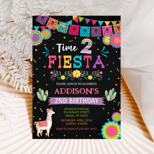 Fiesta 2nd Birthday Invitation