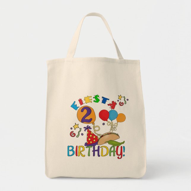 Fiesta 2nd Birthday T shirts and Gifts Tote Bag (Front)