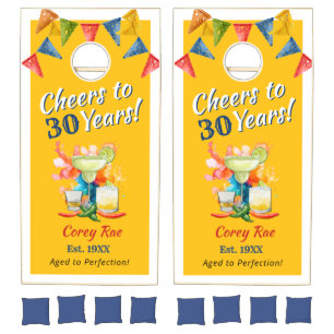 Fiesta 30th Birthday Custom Cornhole Party Game
