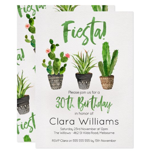 Fiesta 30th Birthday Invitation | Zazzle.com