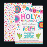 Fiesta 40th Birthday Invitation Holy Guacamole 40<br><div class="desc">Fiesta 40th Birthday Invitation 
All designs are © PIXEL PERFECTION PARTY LTD</div>