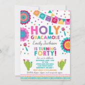 Fiesta 40th Birthday Invitation Holy Guacamole 40 (Front)