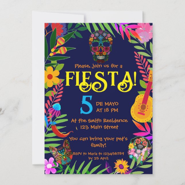 "Fiesta!" 5 de Mayo invitation (Front)
