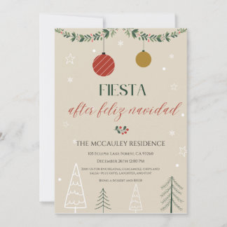 Fiesta After Feliz Navidad Party Celebration Invitation