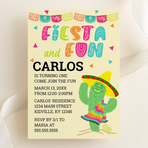 Fiesta and Fun Birthday Party Invitation