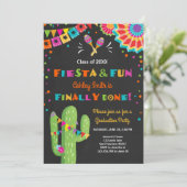 Fiesta and Fun Graduation Invitation party Mexican (Standing Front)