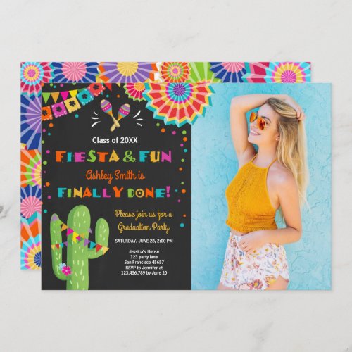 Fiesta and Fun Graduation Invitation party Mexican