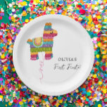 Fiesta and Fun Piñata Llama Girl First Birthday Paper Plates<br><div class="desc">★ A First Fiesta Themed paper plate! Designed to match the collection. ★ Easily PERSONALIZE this design with your details via the "CUSTOMIZE" button! ★ If you need coordinating MATCHING ITEMS, please check our matching collection or shop. Do you have any questions about our designs or if you can't find...</div>