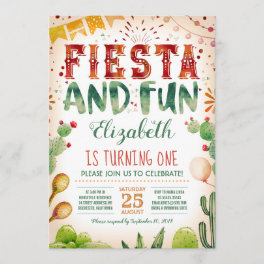 Fiesta and Fun Summer Birthday Party Invitation