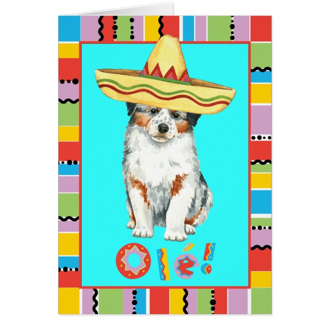 Fiesta Aussie Greeting Card (Front)