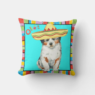Fiesta Aussie Throw Pillow