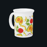 Fiesta Avocado Salad Vegan Beverage Pitcher<br><div class="desc">Salad Pattern Beverage Pitcher</div>