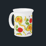 Fiesta Avocado Salad Vegan Beverage Pitcher<br><div class="desc">Salad Pattern Beverage Pitcher</div>