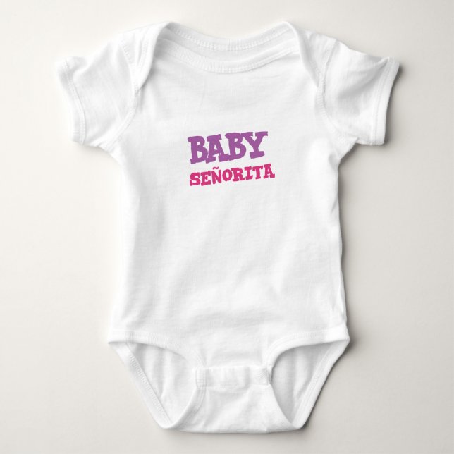 Fiesta Baby Bodysuit, Mexican Baby Outfit Baby Bodysuit (Front)