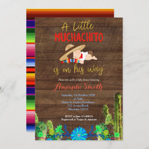 Fiesta Baby Muchacho Baby Shower Invitation
