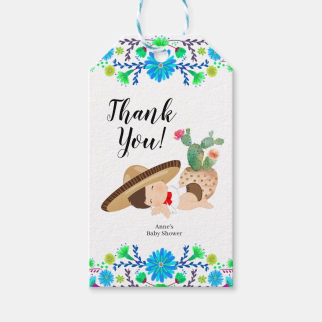 Fiesta Baby Muchacho Favor Tag (Front)