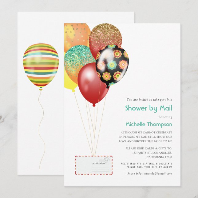 Fiesta Baby or Bridal Shower by Mail Invitation (Front/Back)