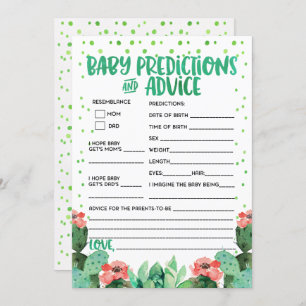 Fiesta Baby Predictions Advice Baby Shower Game Invitation