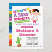 Fiesta Baby Shower, Baby Senorita Invite (Front/Back)