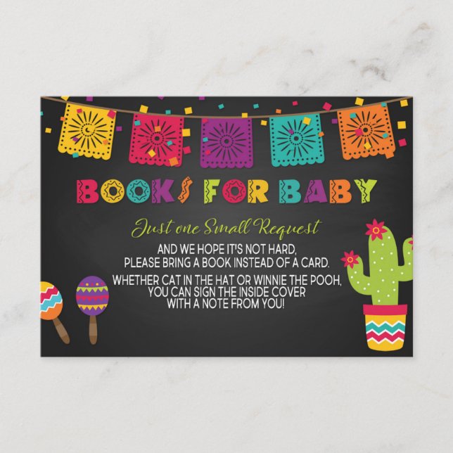 Fiesta Baby Shower Book Insert (Front)