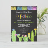 Fiesta baby shower couples invitation (Standing Front)