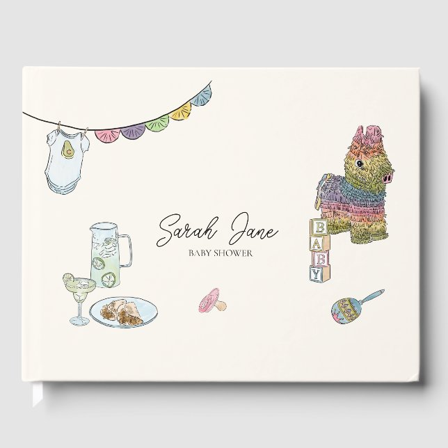 Fiesta Baby Shower  Guest Book (Front)