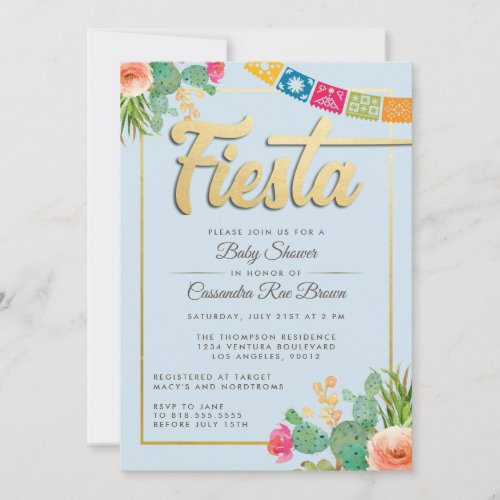 Fiesta Baby Shower Invitation