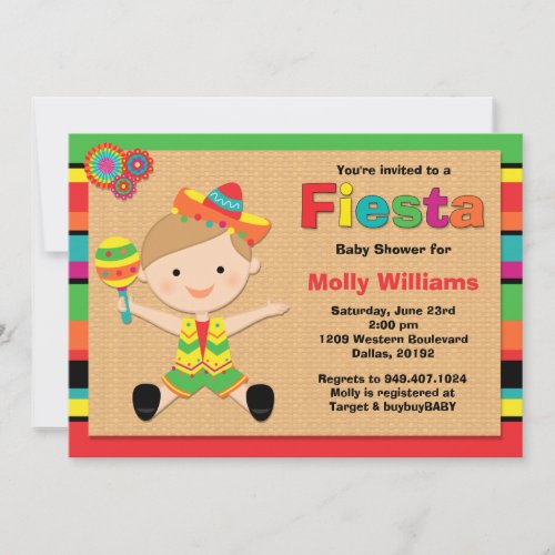 Fiesta Baby Shower Invitation
