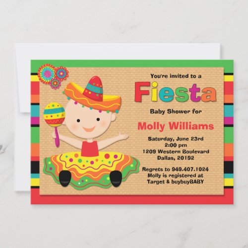Fiesta Baby Shower Invitation