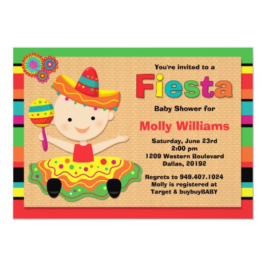 Fiesta Baby Shower Invitation