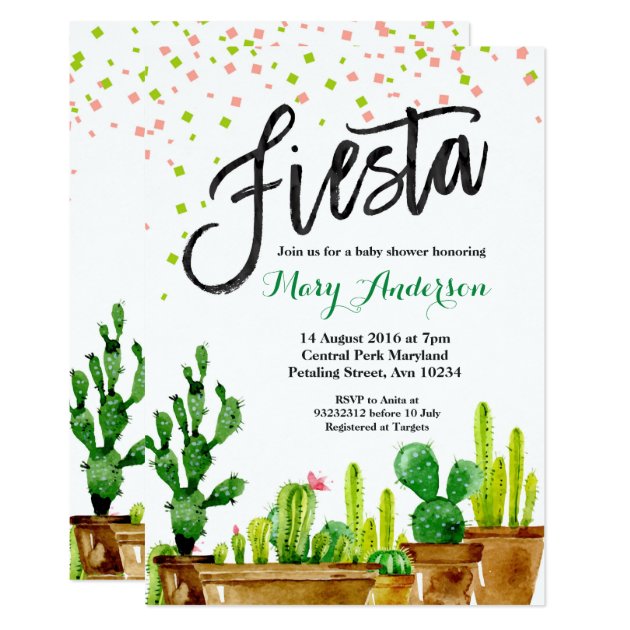 Fiesta Baby Shower Invitation