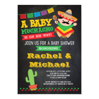 Fiesta Baby Shower Invitation, Baby Muchacho Card