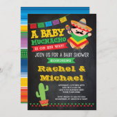 Fiesta Baby Shower Invitation, Baby Muchacho Invitation (Front/Back)