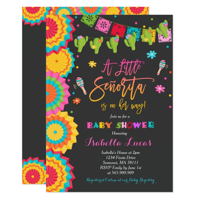 fiesta baby shower invitations