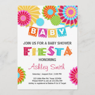 Fiesta Baby shower invitation Mexican baby shower