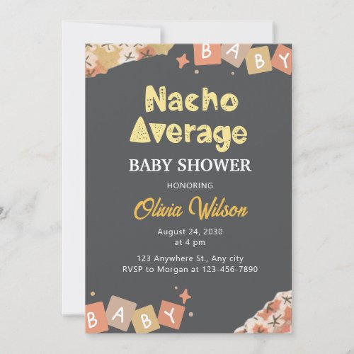 Fiesta Baby Shower Invitation Nacho Average Shower