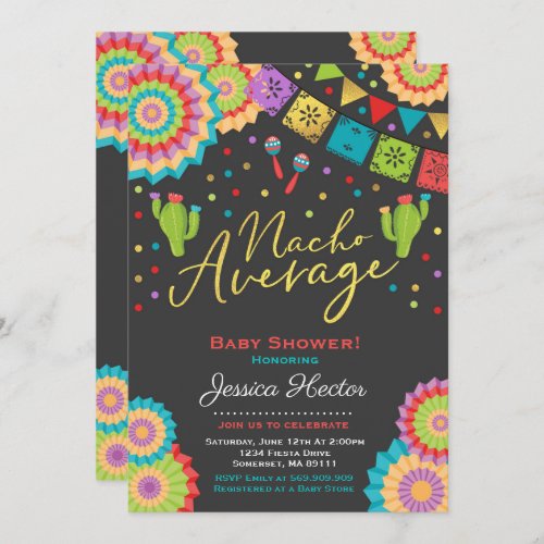 Fiesta Baby Shower Invitation Nacho Average Shower