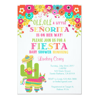 Mexican Fiesta Baby Shower Invitations  Announcements  Zazzle