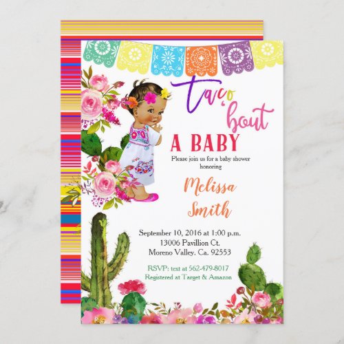 Fiesta Baby Shower Invitation Taco Bout A Baby