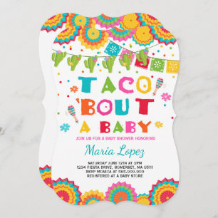 Fiesta Baby Shower Invitation Taco Bout A Baby