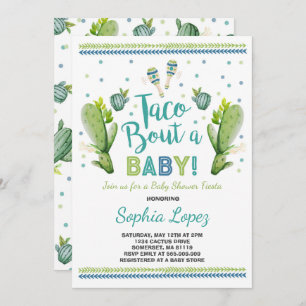 Fiesta Baby Shower Invitation Taco Bout A Baby