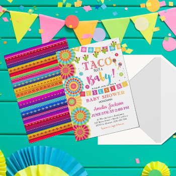 Fiesta Baby Shower Invitation Taco Bout A Baby by YourMainEvent at Zazzle