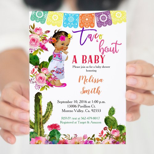 Fiesta Baby Shower Invitation Taco Bout A Baby