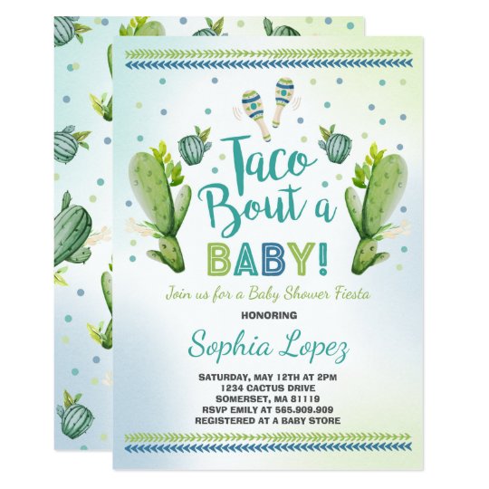 Fiesta Baby Shower Invitation Taco Bout A Baby Zazzle Com