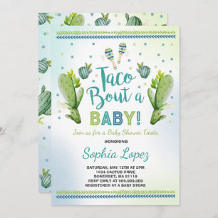 Fiesta Baby Shower Invitation Taco Bout A Baby