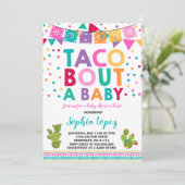 Fiesta Baby Shower Invitation Taco Bout A Baby (Standing Front)