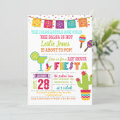 Fiesta Baby Shower Invitation - White (Standing Front)