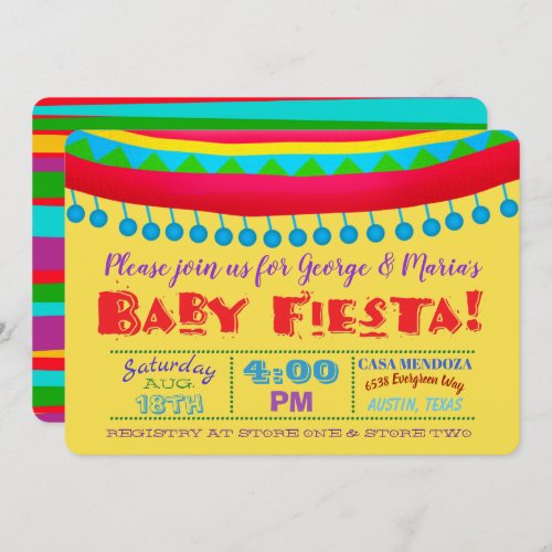 Fiesta Baby Shower Invitations